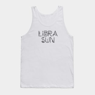 Libra sun sign celestial typography Tank Top